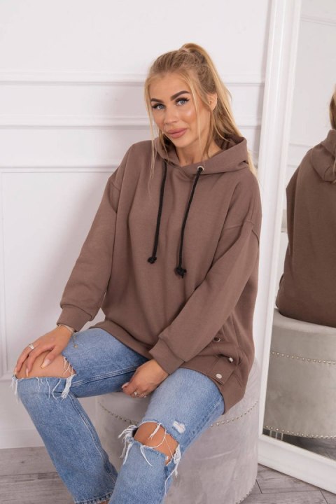 Bluza ocieplana z napami mocca Bluza ocieplana z napami mocca