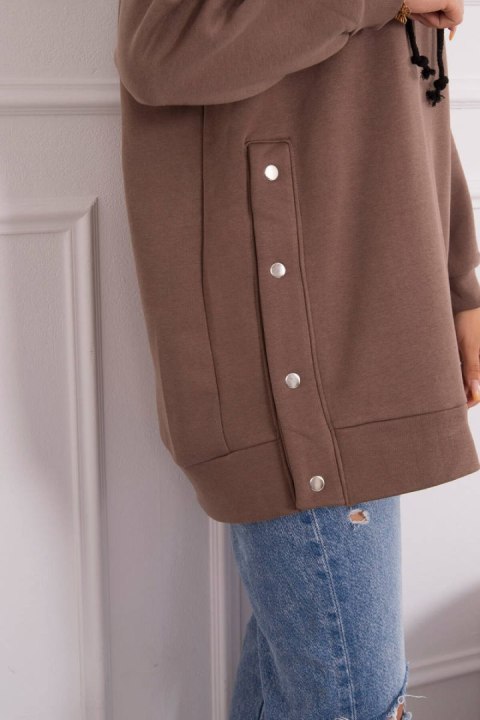 Bluza ocieplana z napami mocca Bluza ocieplana z napami mocca
