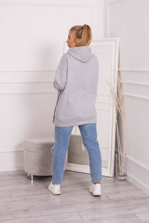 Bluza ocieplana z napami szara Bluza ocieplana z napami szara