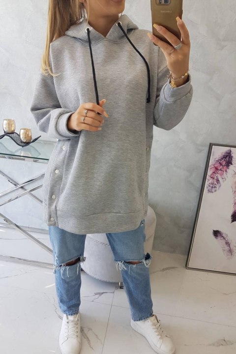 Bluza ocieplana z napami szara Bluza ocieplana z napami szara