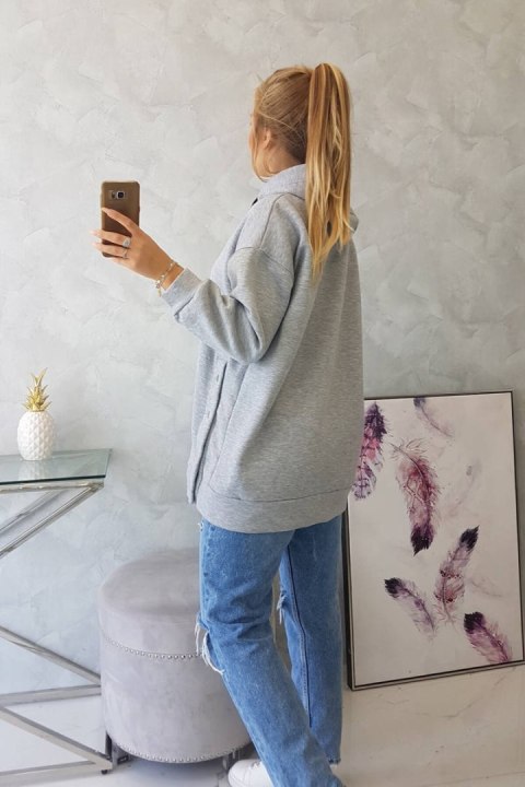 Bluza ocieplana z napami szara Bluza ocieplana z napami szara