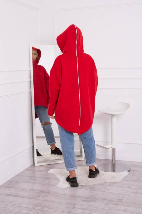 Bluza ocieplana z suwakiem z tyłu czerwona Bluza ocieplana z suwakiem z tyłu czerwona