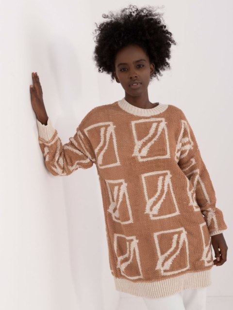 Sweter BA-SW-0277.02 camelowy Sweter BA-SW-0277.02 camelowy