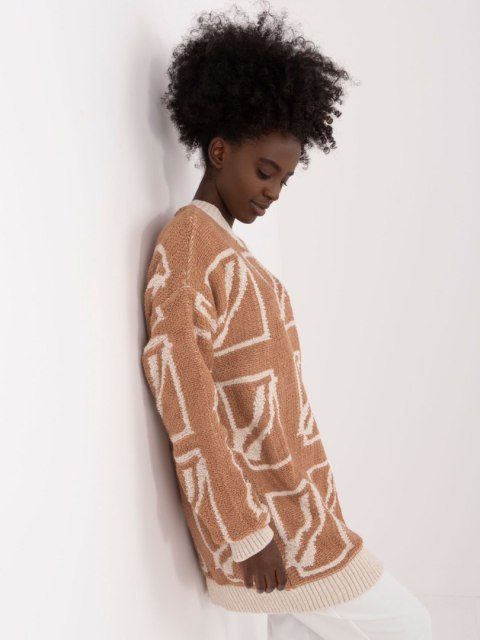 Sweter BA-SW-0277.02 camelowy Sweter BA-SW-0277.02 camelowy