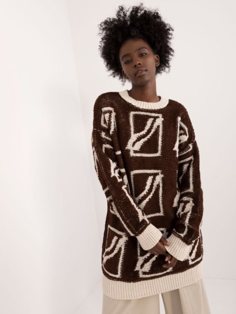 Sweter BA-SW-0277.02 ciemny brązowy Sweter BA-SW-0277.02 ciemny brązowy