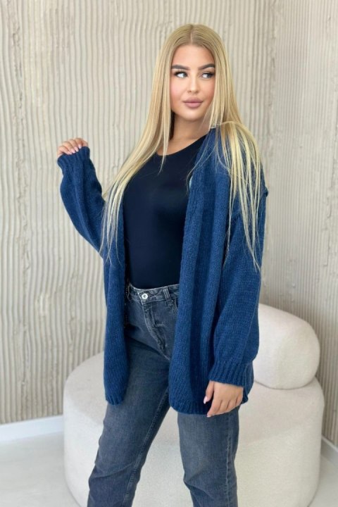 Sweter Kardigan z moherem jeansowy Sweter Kardigan z moherem jeansowy
