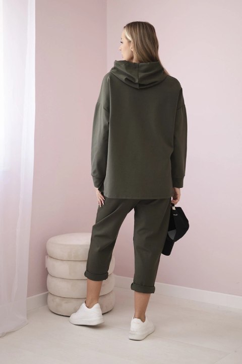 Komplet Punto Milano Winter bluza z kapturem i spodnie khaki Komplet Punto Milano Winter bluza z kapturem i spodnie khaki