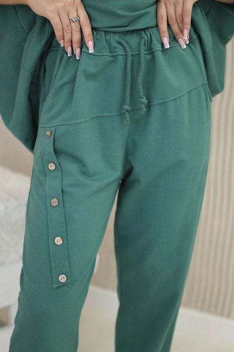 Komplet damski oversize bluza i spodnie zielony, włoski Komplet damski oversize bluza i spodnie zielony, włoski