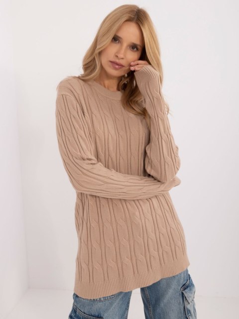 Sweter AT-SW-2343.88 camelowy Sweter AT-SW-2343.88 camelowy