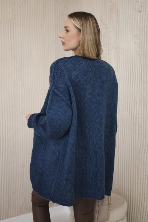 Sweter Kardigan z moherem jeansowy Sweter Kardigan z moherem jeansowy