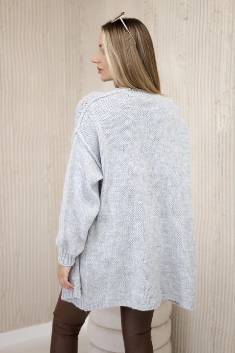 Sweter Kardigan z moherem szary Sweter Kardigan z moherem szary