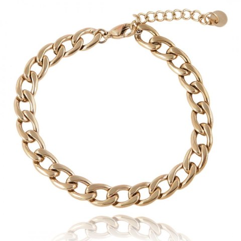 Bransoletka na rękę łańcuch elegancki stal chirurgiczna pozłacana 14k złotem BST1509 Bransoletka na rękę łańcuch elegancki stal chirurgiczna pozłacana 14k złotem BST1509