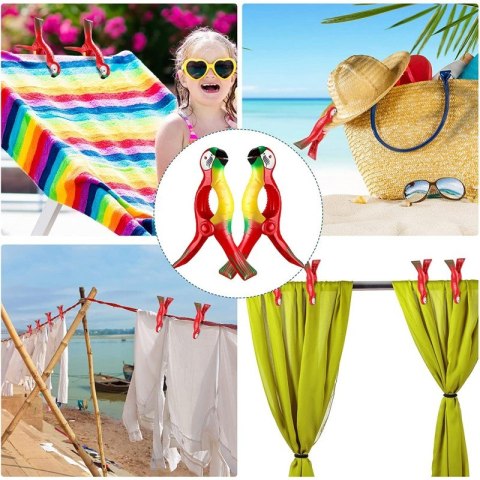 Klamra do trzymania ręczników Spinka 13 cm na plaże Papuga KLP01 2 szt Klamra do trzymania ręczników Spinka 13 cm na plaże Papuga KLP01 2 szt