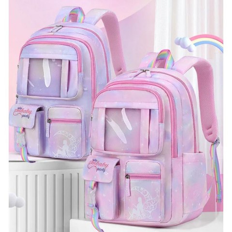 Plecak RAINBOW sweet szkolny uniwersalny kieszonki z brelokiem PL159FIO Plecak RAINBOW sweet szkolny uniwersalny kieszonki z brelokiem PL159FIO
