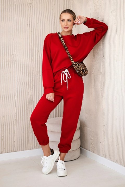 Komplet damski dresowy bluza i spodnie czerwony Komplet damski dresowy bluza i spodnie czerwony