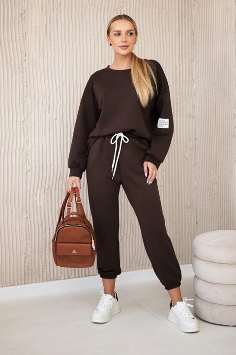 Komplet damski dresowy bluza i spodnie brązowy Komplet damski dresowy bluza i spodnie brązowy