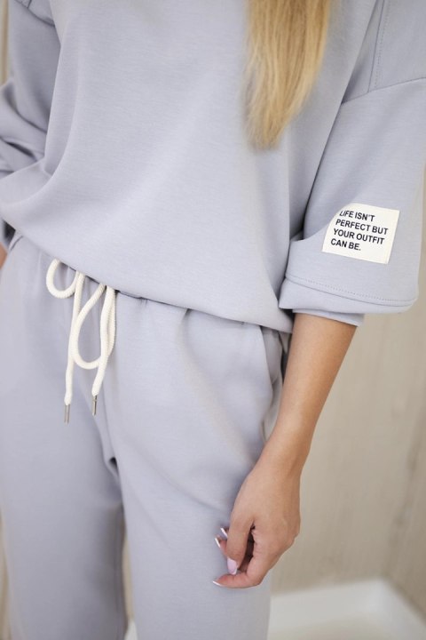 Komplet damski dresowy bluza i spodnie szary Komplet damski dresowy bluza i spodnie szary