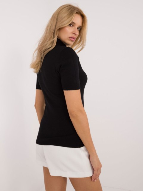 Sweter golf z krotkim rękawem czarny, cosual S/M Sweter golf z krotkim rękawem czarny, cosual S/M