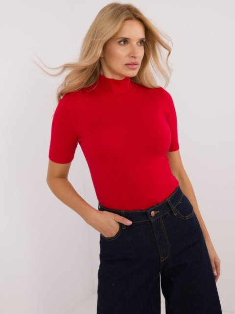 Sweter golf z krotkim rękawem czerwony, cosual M/L Sweter golf z krotkim rękawem czerwony, cosual M/L