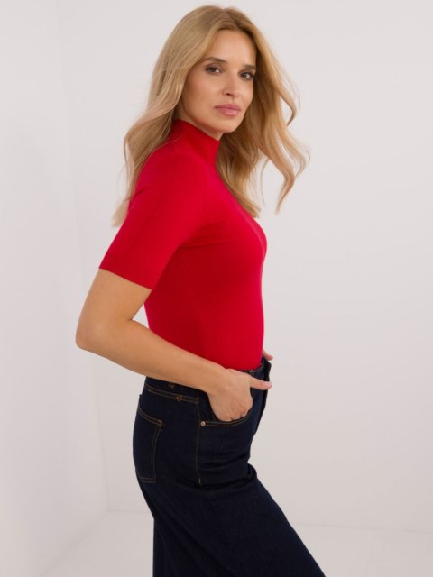 Sweter golf z krotkim rękawem czerwony, cosual M/L Sweter golf z krotkim rękawem czerwony, cosual M/L