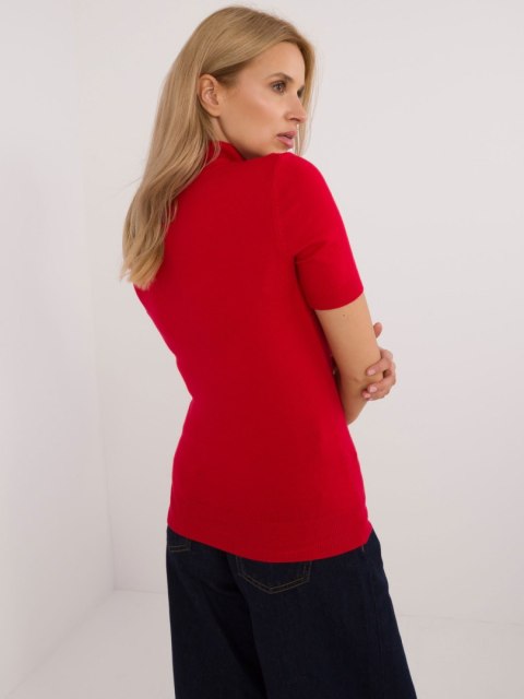 Sweter golf z krotkim rękawem czerwony, cosual M/L Sweter golf z krotkim rękawem czerwony, cosual M/L