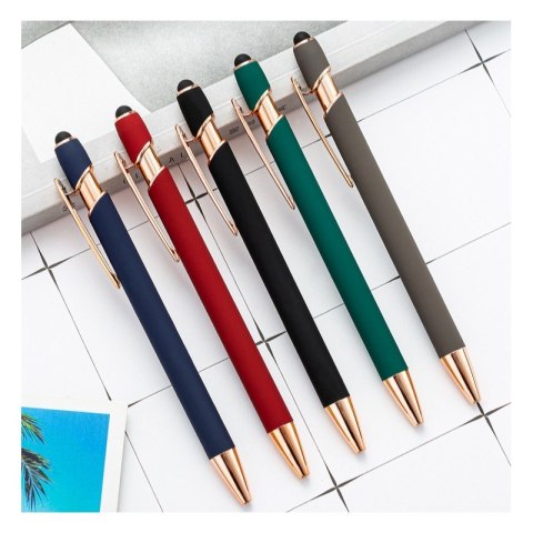 Długopis metalowy touch pen soft touch zieleń DL03 Długopis metalowy touch pen soft touch zieleń DL03