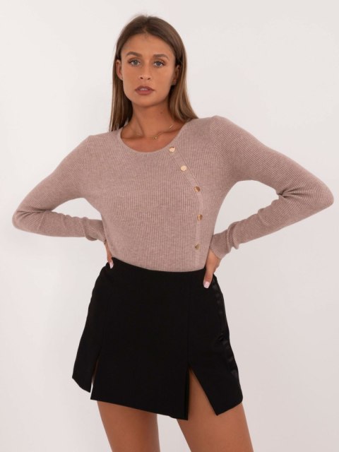 Sweter AT-SW-2332-2.62 ciemny bezowy L/XL Sweter AT-SW-2332-2.62 ciemny bezowy L/XL