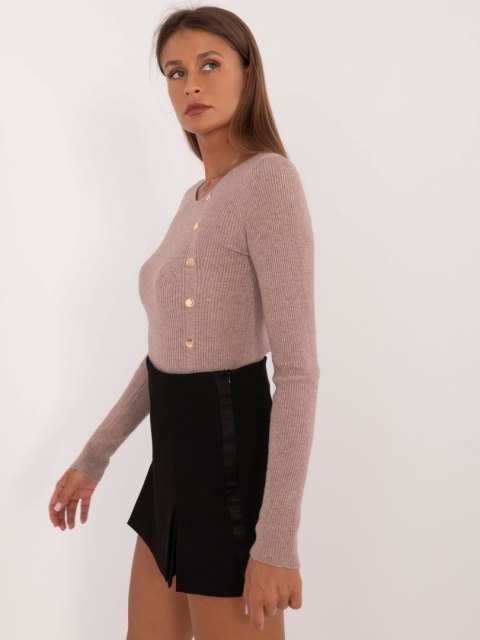 Sweter AT-SW-2332-2.62 ciemny bezowy L/XL Sweter AT-SW-2332-2.62 ciemny bezowy L/XL