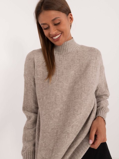 Sweter AT-SW-2339.54 ciemny bezowy Sweter AT-SW-2339.54 ciemny bezowy