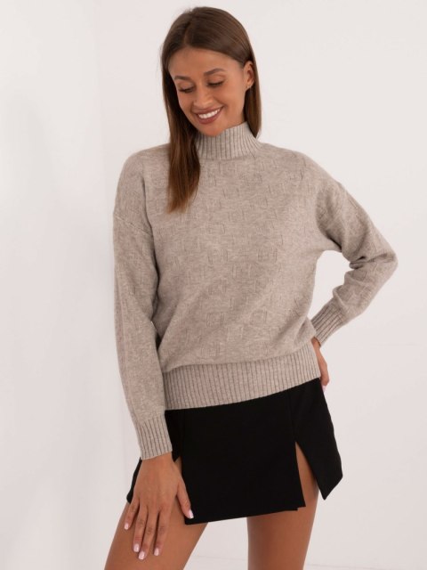 Sweter AT-SW-2339.54 ciemny bezowy Sweter AT-SW-2339.54 ciemny bezowy