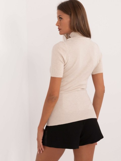 Sweter golf z krotkim rękawem beżowy, cosual S/M Sweter golf z krotkim rękawem beżowy, cosual S/M