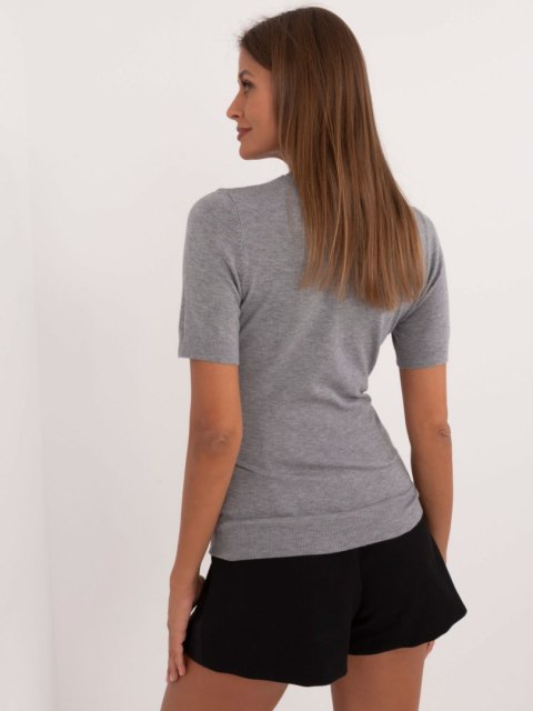 Sweter golf z krotkim rękawem szary, cosual S/M Sweter golf z krotkim rękawem szary, cosual S/M