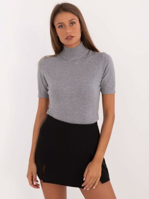 Sweter golf z krotkim rękawem szary, cosual S/M Sweter golf z krotkim rękawem szary, cosual S/M
