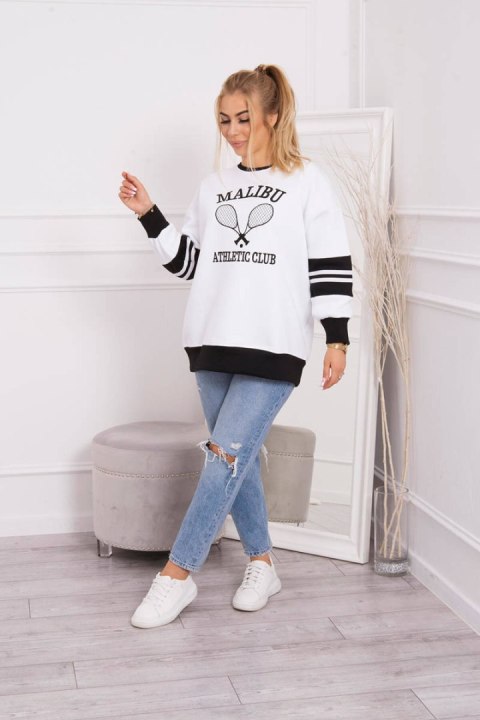 Bluza ocieplana Malibu biały+czarny Bluza ocieplana Malibu biały+czarny