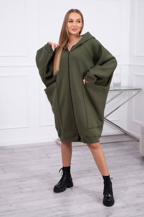 Bluza ocieplana oversize khaki