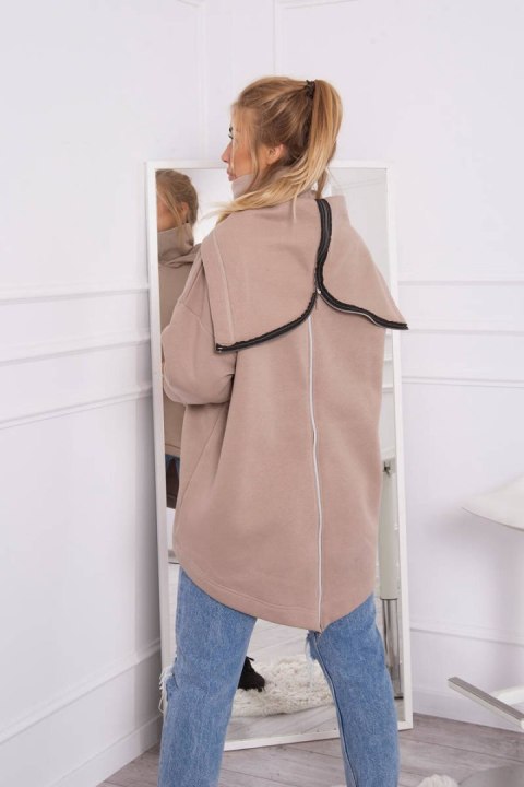 Bluza ocieplana z suwakiem z tyłu ciemno beżowa Bluza ocieplana z suwakiem z tyłu ciemno beżowa
