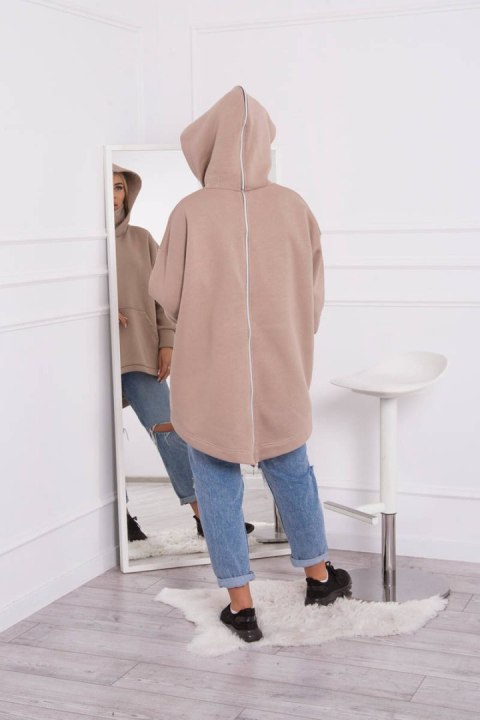 Bluza ocieplana z suwakiem z tyłu ciemno beżowa Bluza ocieplana z suwakiem z tyłu ciemno beżowa