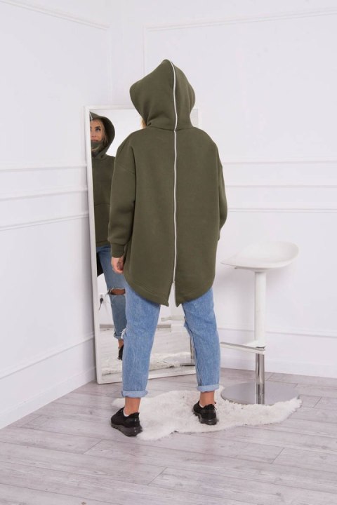 Bluza ocieplana z suwakiem z tyłu khaki Bluza ocieplana z suwakiem z tyłu khaki