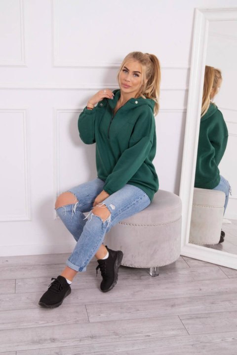 Bluza z kapturem ciemno zielona Bluza z kapturem ciemno zielona