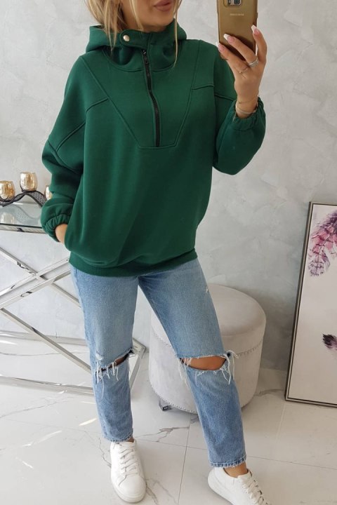 Bluza z kapturem ciemno zielona Bluza z kapturem ciemno zielona