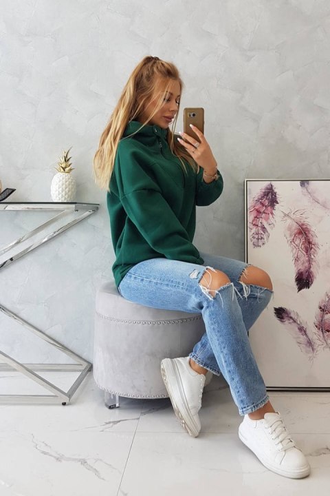 Bluza z kapturem ciemno zielona Bluza z kapturem ciemno zielona
