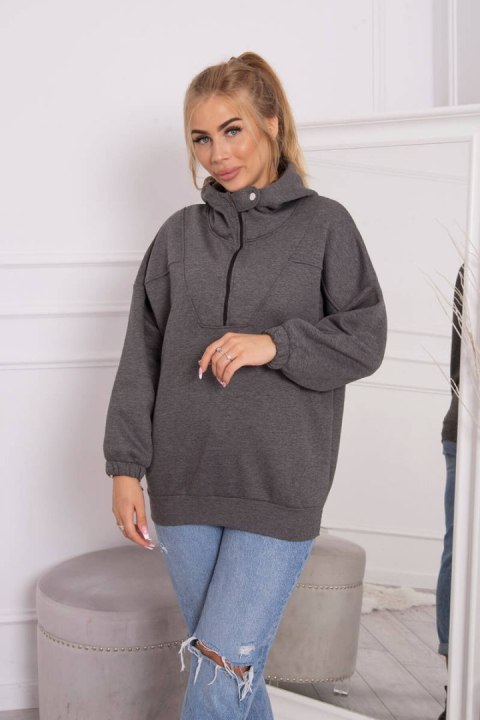 Bluza z kapturem grafitowa Bluza z kapturem grafitowa