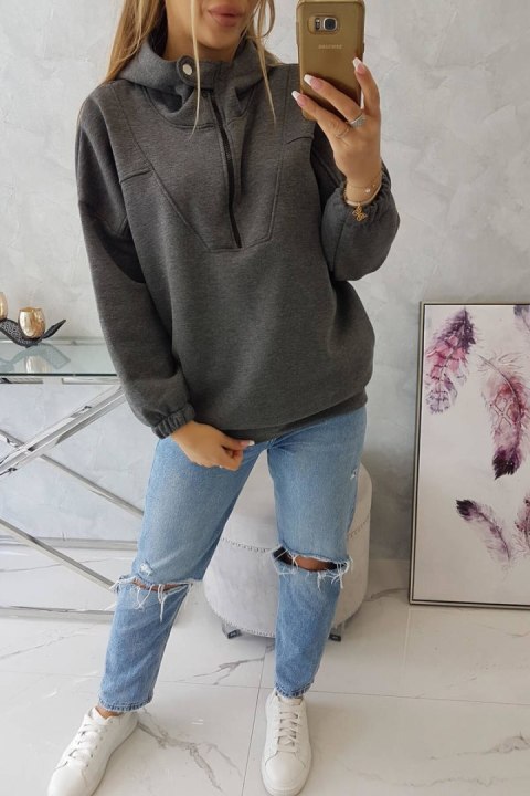 Bluza z kapturem grafitowa Bluza z kapturem grafitowa