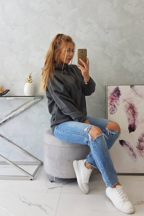 Bluza z kapturem grafitowa Bluza z kapturem grafitowa