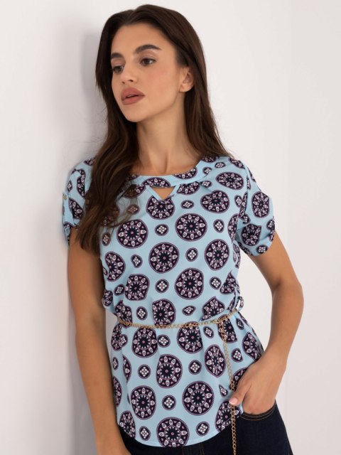 Bluzka LK-BZ-505775.00 jasny niebieski 40 Bluzka LK-BZ-505775.00 jasny niebieski 40