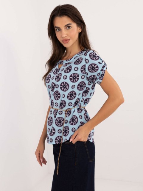 Bluzka LK-BZ-505775.00 jasny niebieski 40 Bluzka LK-BZ-505775.00 jasny niebieski 40