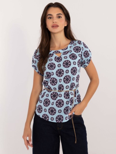 Bluzka LK-BZ-505775.00 jasny niebieski 40 Bluzka LK-BZ-505775.00 jasny niebieski 40