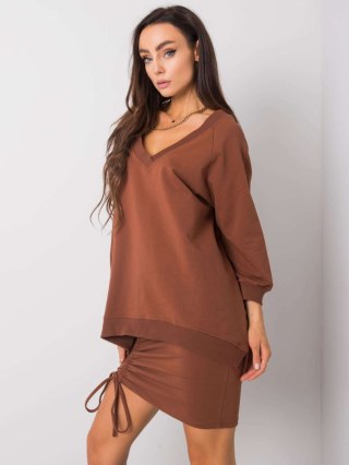 Bluza RV-BL-5676.09 ciemny brązowy S/M