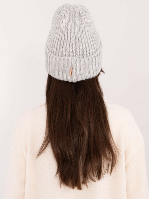 Czapka zimowa szara beanie Rue Paris Czapka zimowa szara beanie Rue Paris