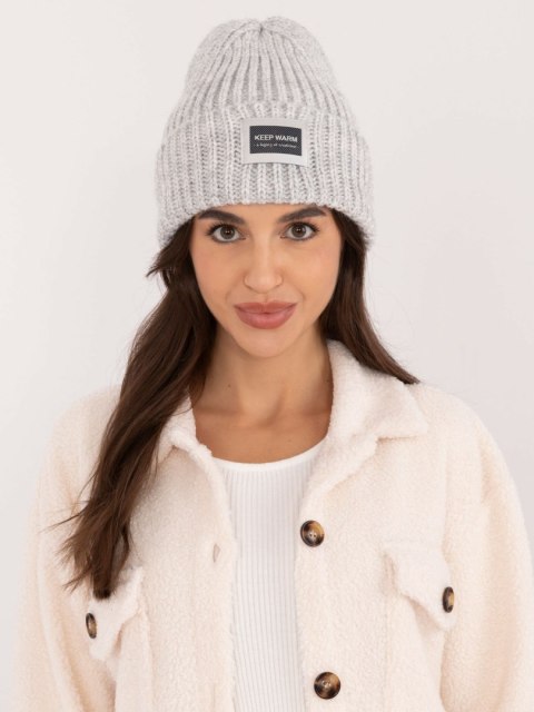 Czapka zimowa szara beanie Rue Paris Czapka zimowa szara beanie Rue Paris